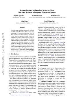 Reverse-Engineering Decoding Strategies Given Blackbox Access to a
  Language Generation System