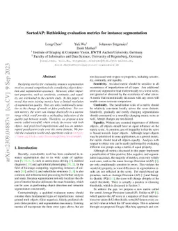SortedAP: Rethinking evaluation metrics for instance segmentation