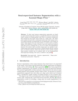 Semi-supervised Instance Segmentation with a Learned Shape Prior