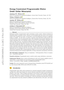 Energy-Constrained Programmable Matter Under Unfair Adversaries