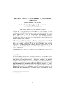 Transient Attacks against the VMG-KLJN Secure Key Exchanger