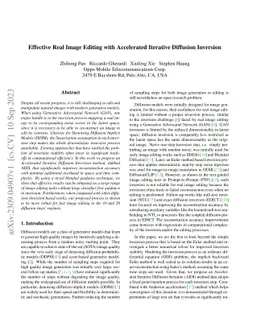 Effective Real Image Editing with Accelerated Iterative Diffusion
  Inversion