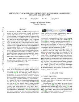 MFPNet: Multi-scale Feature Propagation Network For Lightweight Semantic
  Segmentation