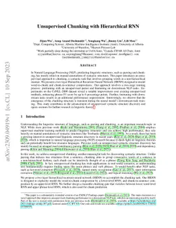 The Emergence of Chunking Structures with Hierarchical RNN
