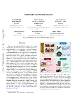Multi-modal Extreme Classification