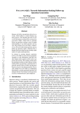 FOLLOWUPQG: Towards Information-Seeking Follow-up Question Generation