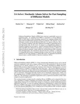 SA-Solver: Stochastic Adams Solver for Fast Sampling of Diffusion Models