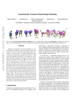 Geometrically Consistent Partial Shape Matching