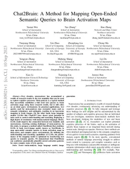 Chat2Brain: A Method for Mapping Open-Ended Semantic Queries to Brain
  Activation Maps