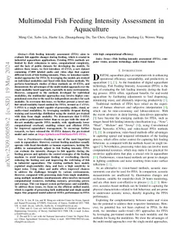 Multimodal Fish Feeding Intensity Assessment in Aquaculture