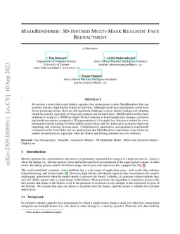 MaskRenderer: 3D-Infused Multi-Mask Realistic Face Reenactment