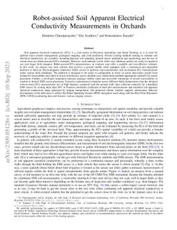 Robot-assisted Soil Apparent Electrical Conductivity Measurements in
  Orchards