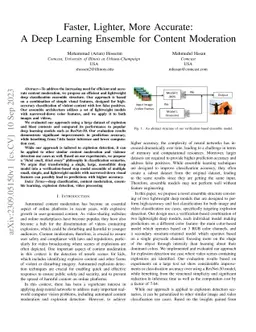 Faster, Lighter, More Accurate: A Deep Learning Ensemble for Content
  Moderation