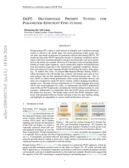 DePT: Decomposed Prompt Tuning for Parameter-Efficient Fine-tuning