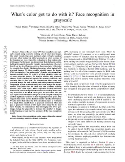 What's color got to do with it? Face recognition in grayscale