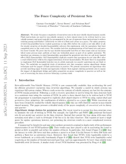 The Fence Complexity of Persistent Sets