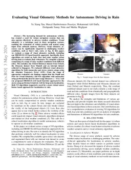 Evaluating Visual Odometry Methods for Autonomous Driving in Rain
