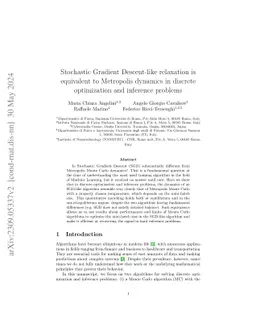 Stochastic Gradient Descent-like relaxation is equivalent to Metropolis
  dynamics in discrete optimization and inference problems
