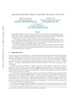 Asynchrony-Resilient Sleepy Total-Order Broadcast Protocols