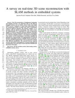 A survey on real-time 3D scene reconstruction with SLAM methods in
  embedded systems