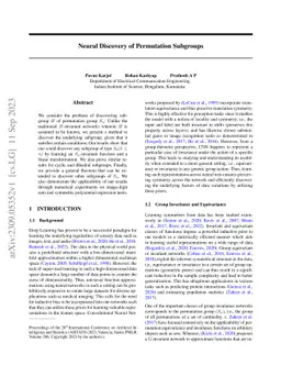 Neural Discovery of Permutation Subgroups