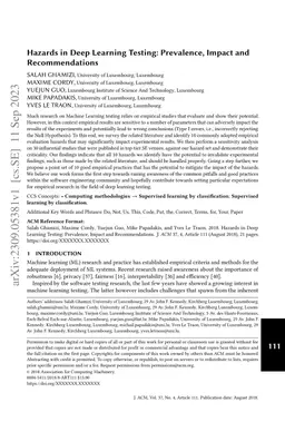 Hazards in Deep Learning Testing: Prevalence, Impact and Recommendations