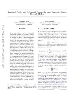 Quantized Fourier and Polynomial Features for more Expressive Tensor
  Network Models