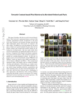 Towards Content-based Pixel Retrieval in Revisited Oxford and Paris