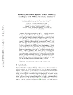 Learning Objective-Specific Active Learning Strategies with Attentive
  Neural Processes