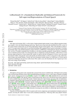 LeBenchmark 2.0: a Standardized, Replicable and Enhanced Framework for
  Self-supervised Representations of French Speech