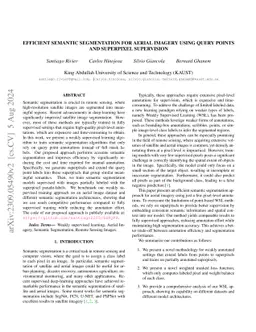 Learning Semantic Segmentation with Query Points Supervision on Aerial
  Images