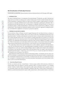 Re-formalization of Individual Fairness