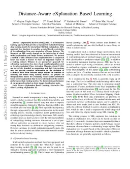 Distance-Aware eXplanation Based Learning