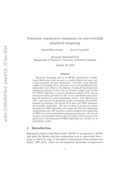 Automatic Regenerative Simulation via Non-Reversible Simulated Tempering