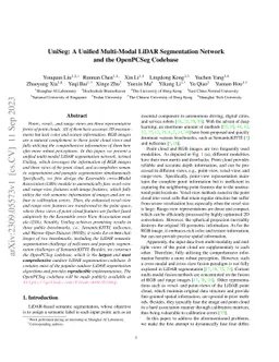 UniSeg: A Unified Multi-Modal LiDAR Segmentation Network and the
  OpenPCSeg Codebase