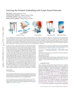Learning the Geodesic Embedding with Graph Neural Networks