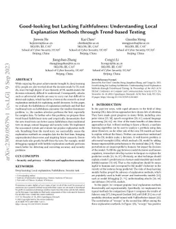 Good-looking but Lacking Faithfulness: Understanding Local Explanation
  Methods through Trend-based Testing