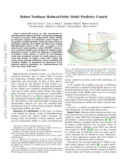 Robust Nonlinear Reduced-Order Model Predictive Control