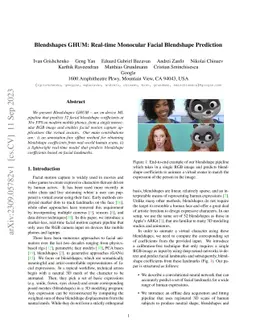 Blendshapes GHUM: Real-time Monocular Facial Blendshape Prediction