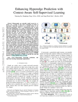 Enhancing Hyperedge Prediction with Context-Aware Self-Supervised Learning