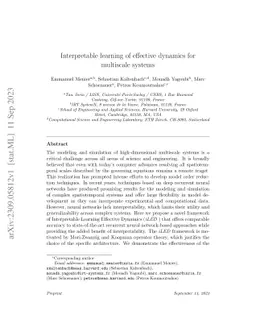 Interpretable learning of effective dynamics for multiscale systems