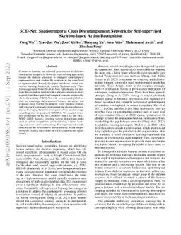 SCD-Net: Spatiotemporal Clues Disentanglement Network for
  Self-supervised Skeleton-based Action Recognition