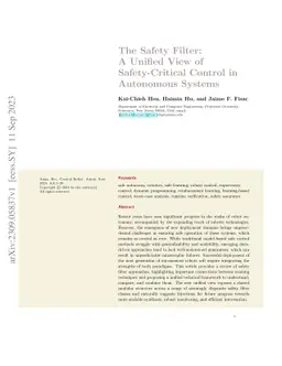 The Safety Filter: A Unified View of Safety-Critical Control in
  Autonomous Systems