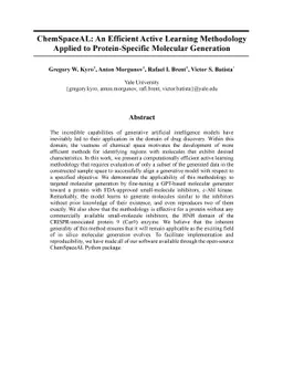 ChemSpaceAL: An Efficient Active Learning Methodology Applied to
  Protein-Specific Molecular Generation