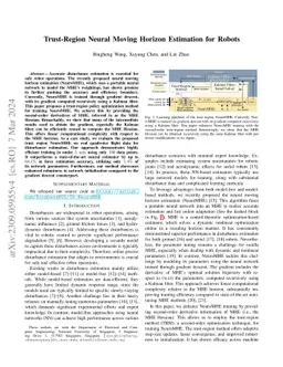 Trust-Region Neural Moving Horizon Estimation for Robots