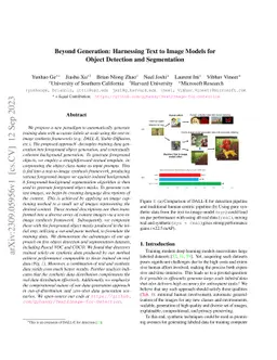 Beyond Generation: Harnessing Text to Image Models for Object Detection
  and Segmentation