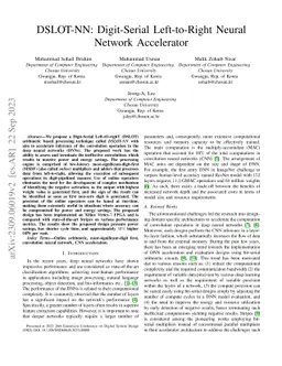 DSLOT-NN: Digit-Serial Left-to-Right Neural Network Accelerator