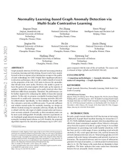 Normality Learning-based Graph Anomaly Detection via Multi-Scale
  Contrastive Learning
