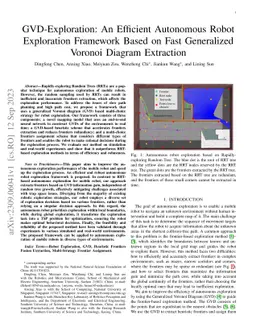 GVD-Exploration: An Efficient Autonomous Robot Exploration Framework
  Based on Fast Generalized Voronoi Diagram Extraction