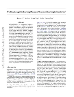 Breaking through the learning plateaus of in-context learning in
  Transformer
